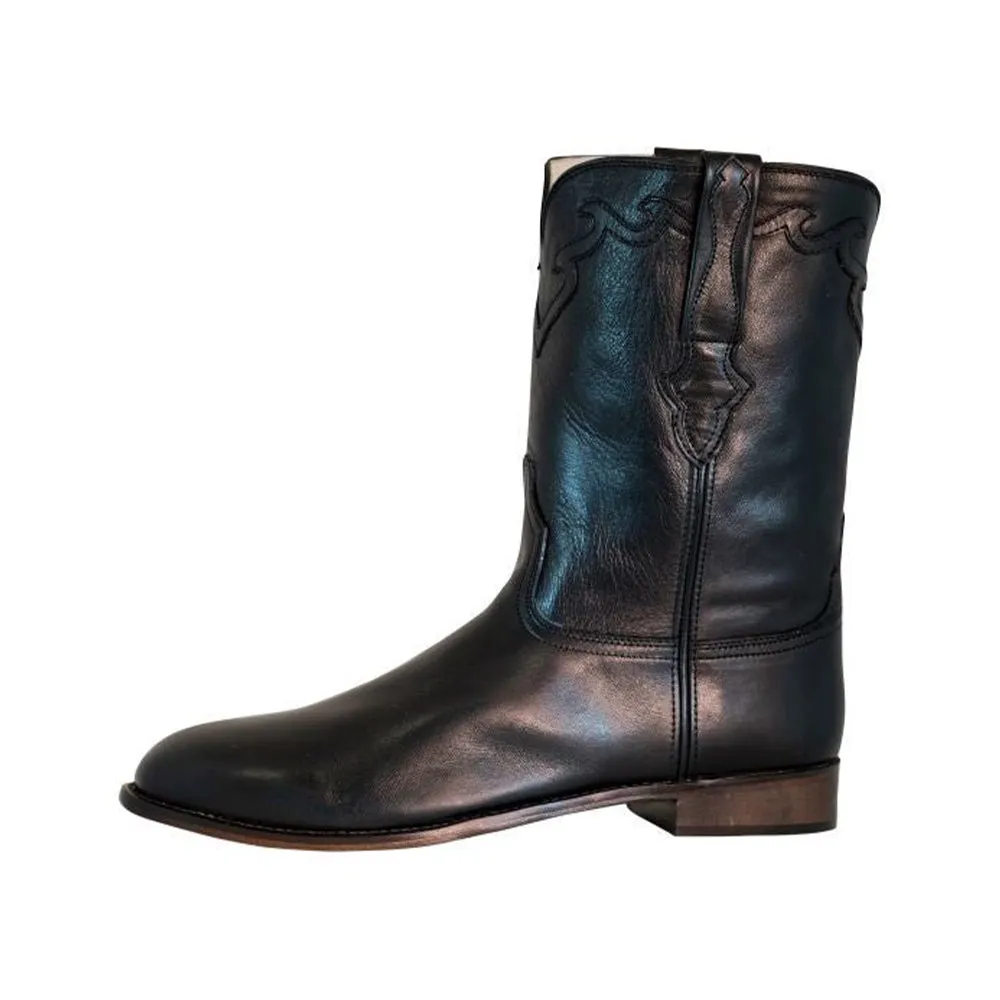 TuffRider Men's El Paso Leather Embroidered Round Toe Western Boots