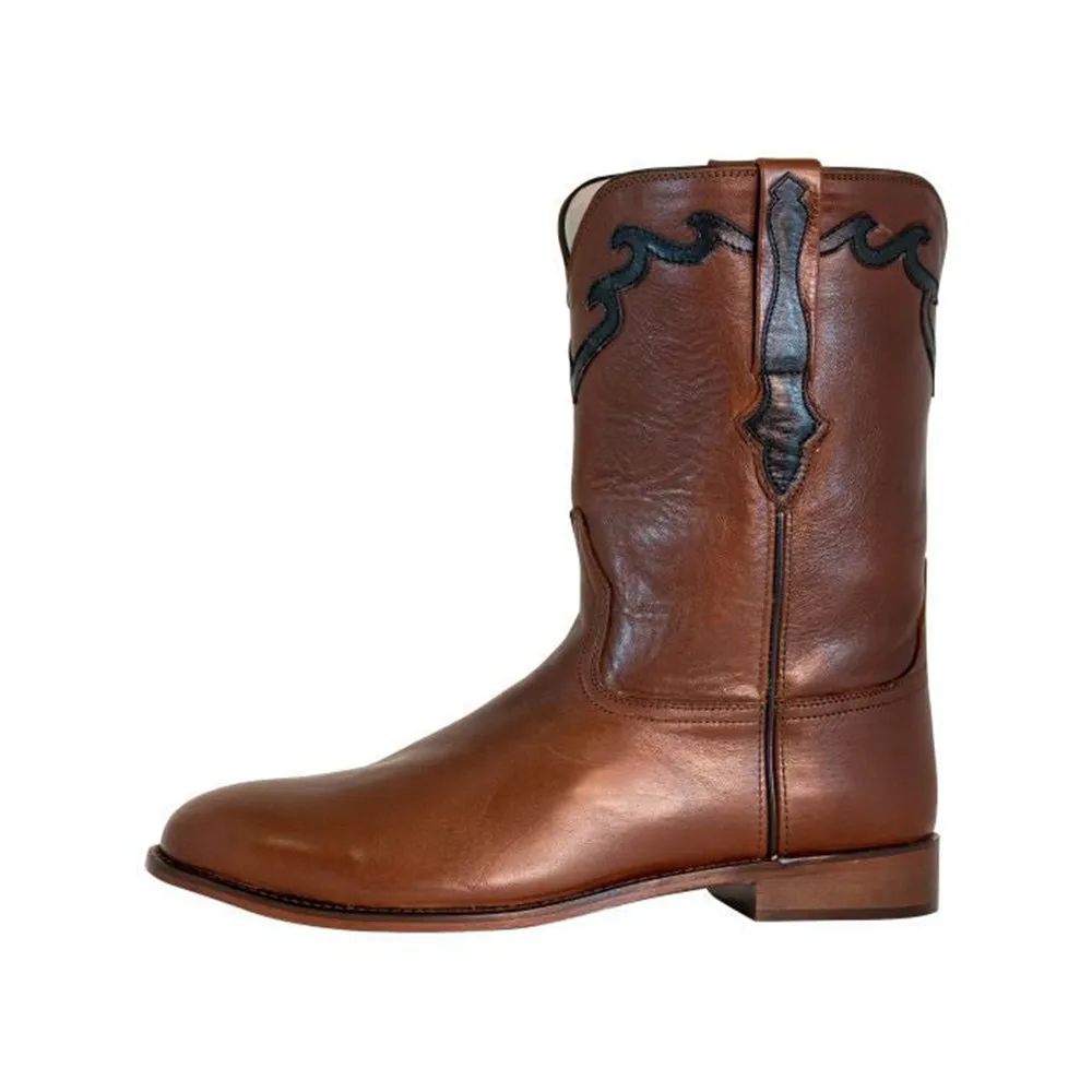 TuffRider Men's El Paso Leather Embroidered Round Toe Western Boots