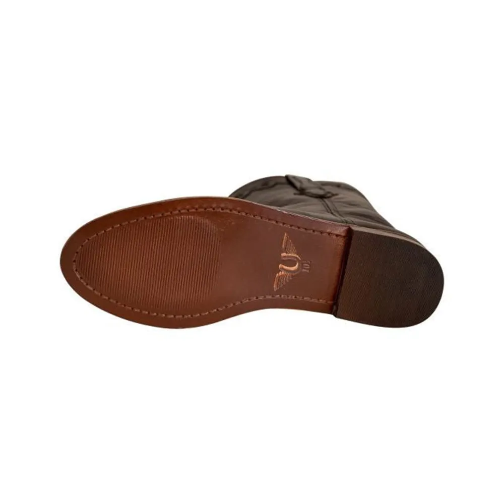 TuffRider Men's El Paso Leather Embroidered Round Toe Western Boots