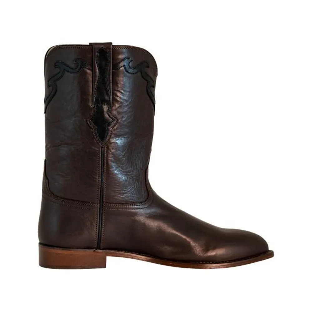 TuffRider Men's El Paso Leather Embroidered Round Toe Western Boots