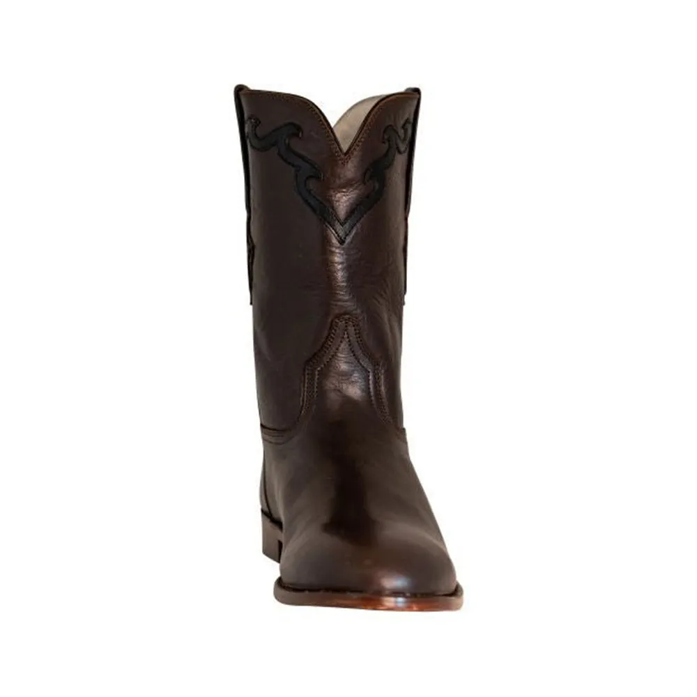 TuffRider Men's El Paso Leather Embroidered Round Toe Western Boots