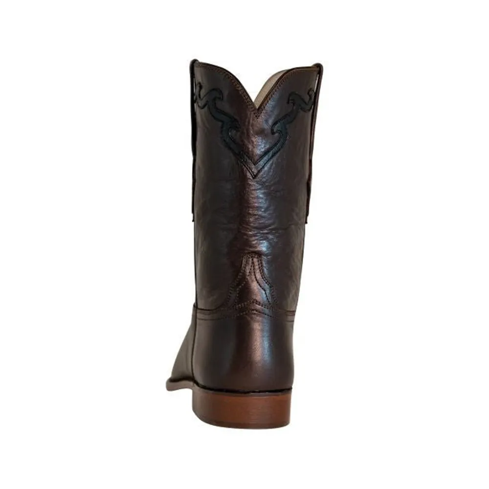 TuffRider Men's El Paso Leather Embroidered Round Toe Western Boots