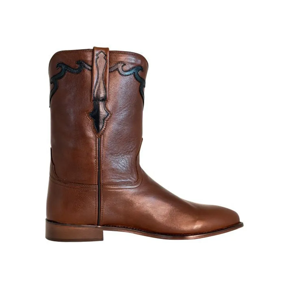 TuffRider Men's El Paso Leather Embroidered Round Toe Western Boots