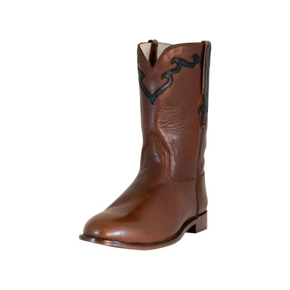 TuffRider Men's El Paso Leather Embroidered Round Toe Western Boots