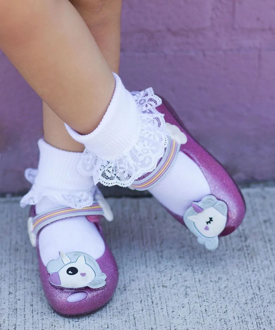 Turn Cuff Lace Socks - 3 per pack