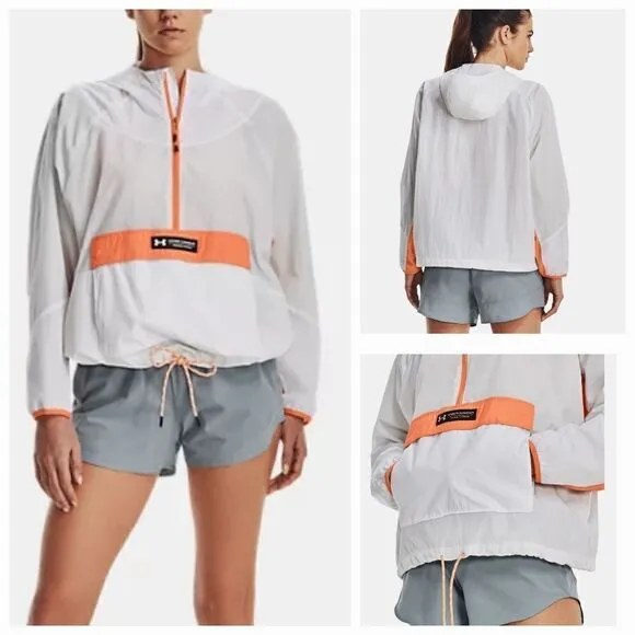 Under Armour RUSH Women's Infrared Anorak Reflective Jacket Size S NEW