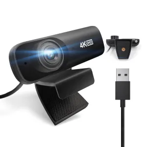 USB Webcamera C160 with Full HD 4K, 1080P and 720P Video Recording, Stereo Audio and Auto-Focus