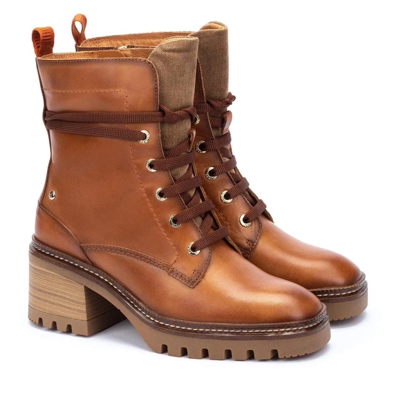 'Valladolid' women's lace-zip boot - Brown