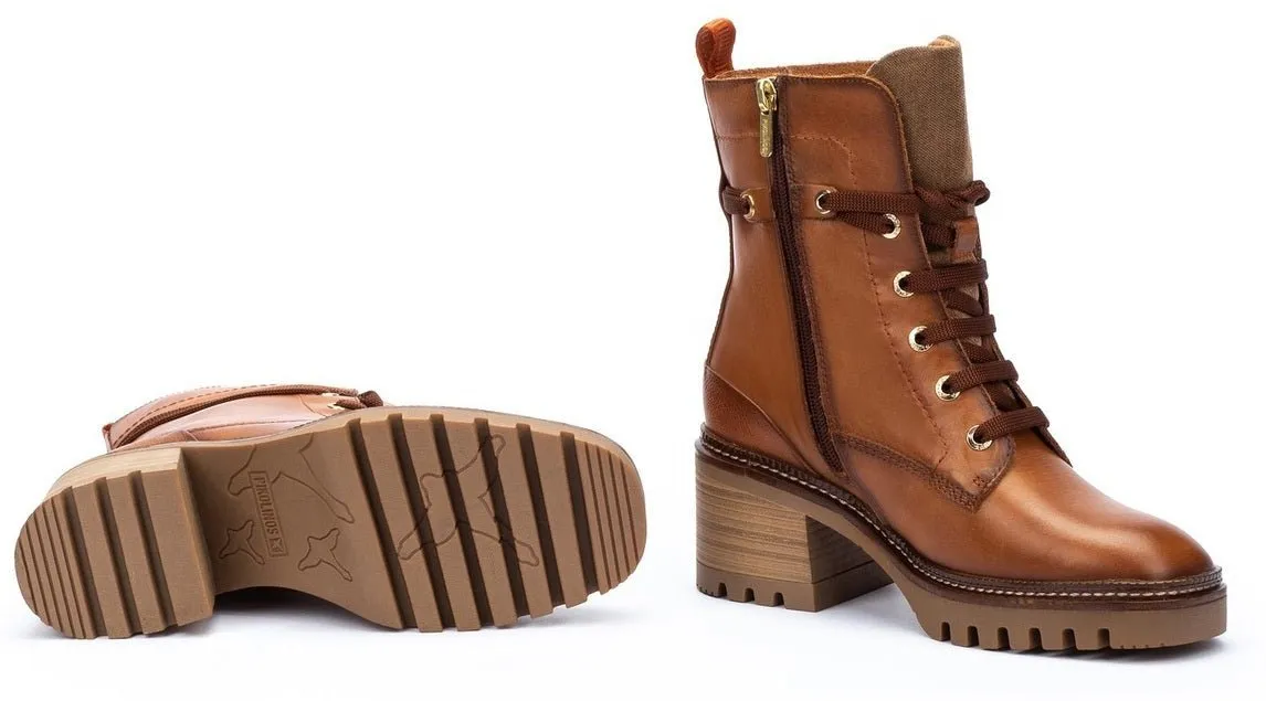 'Valladolid' women's lace-zip boot - Brown