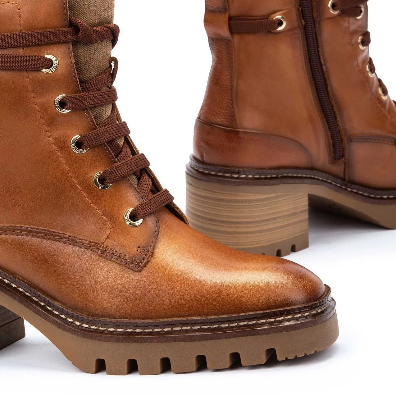 'Valladolid' women's lace-zip boot - Brown