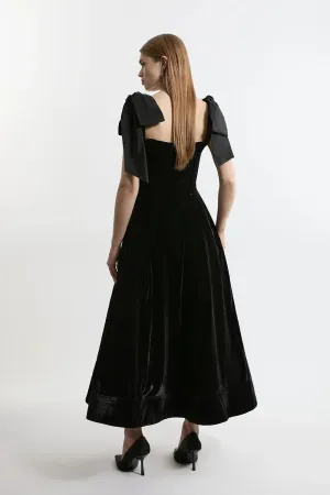 Velvet | Strapless Bow Midi Dress