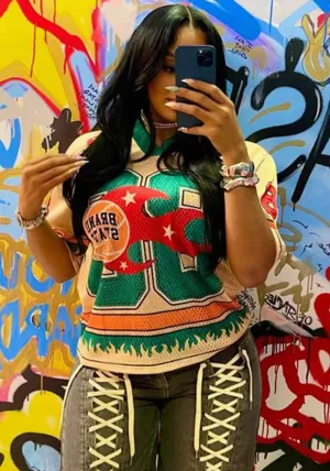 Vibrant Graphic Short Sleeve Oversized T-Shirt