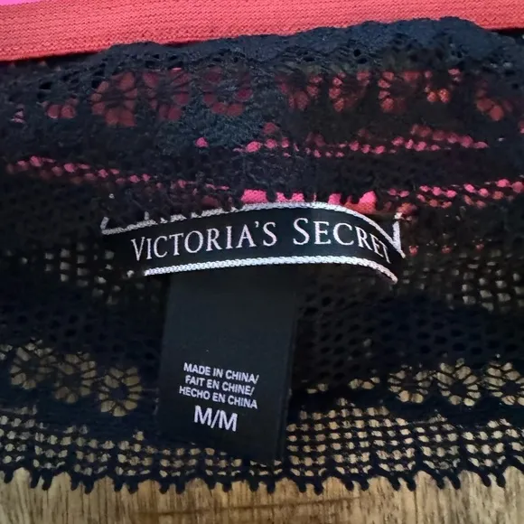 Victoria’s Secret 2 piece bra bralette lace mesh fishnet set high waisted panty