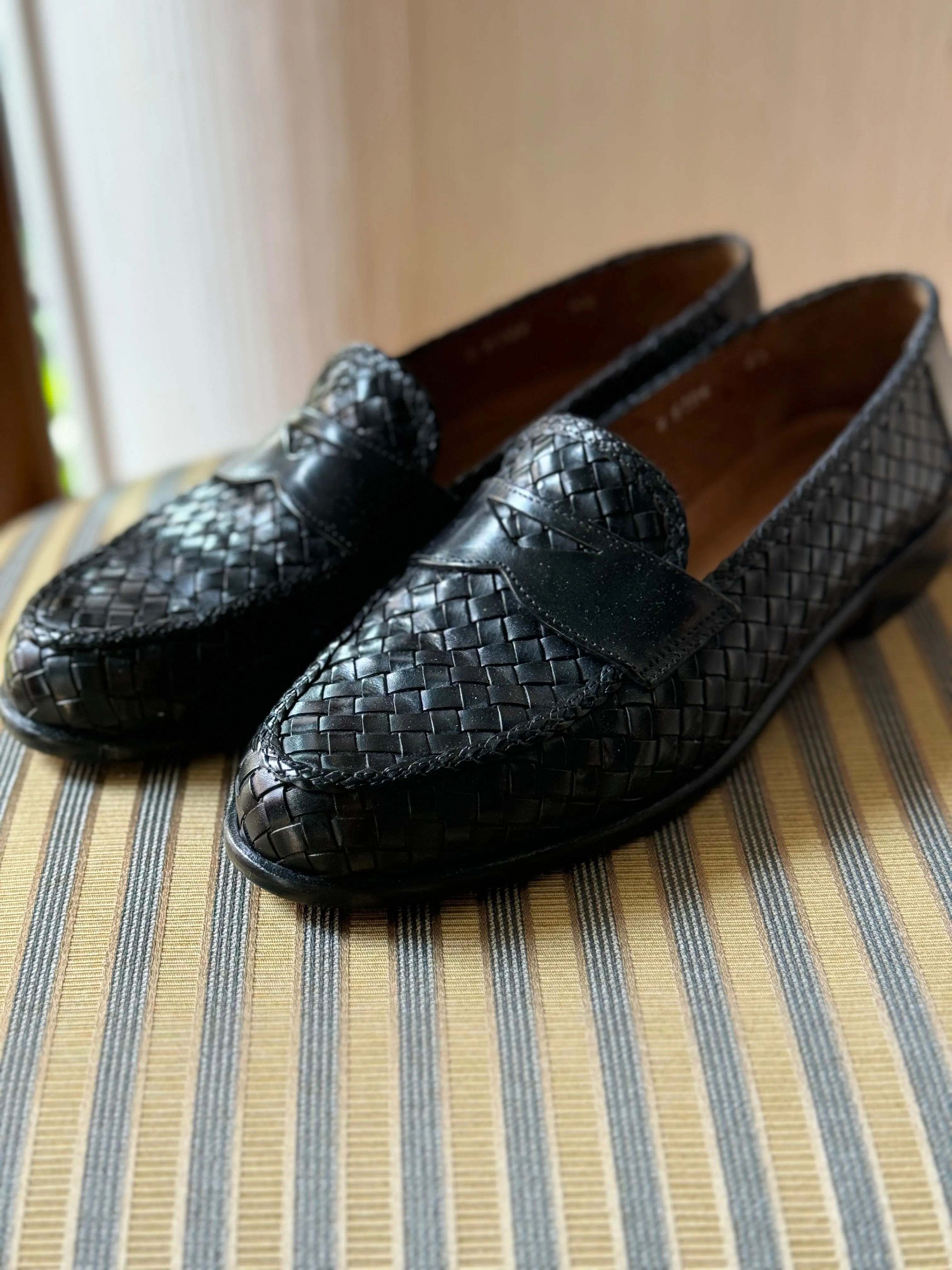 Vintage Italian Woven Leather Loafer