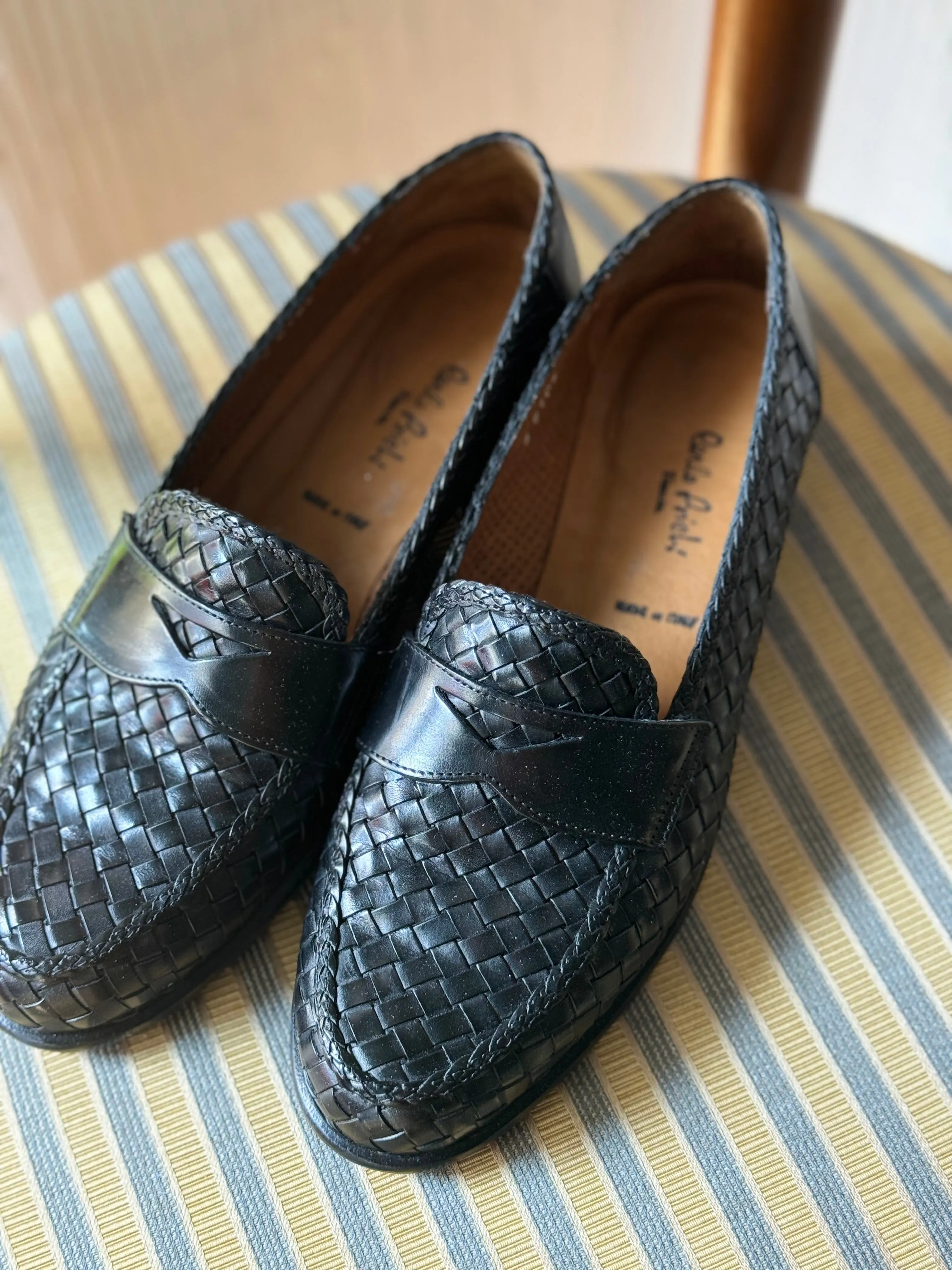 Vintage Italian Woven Leather Loafer