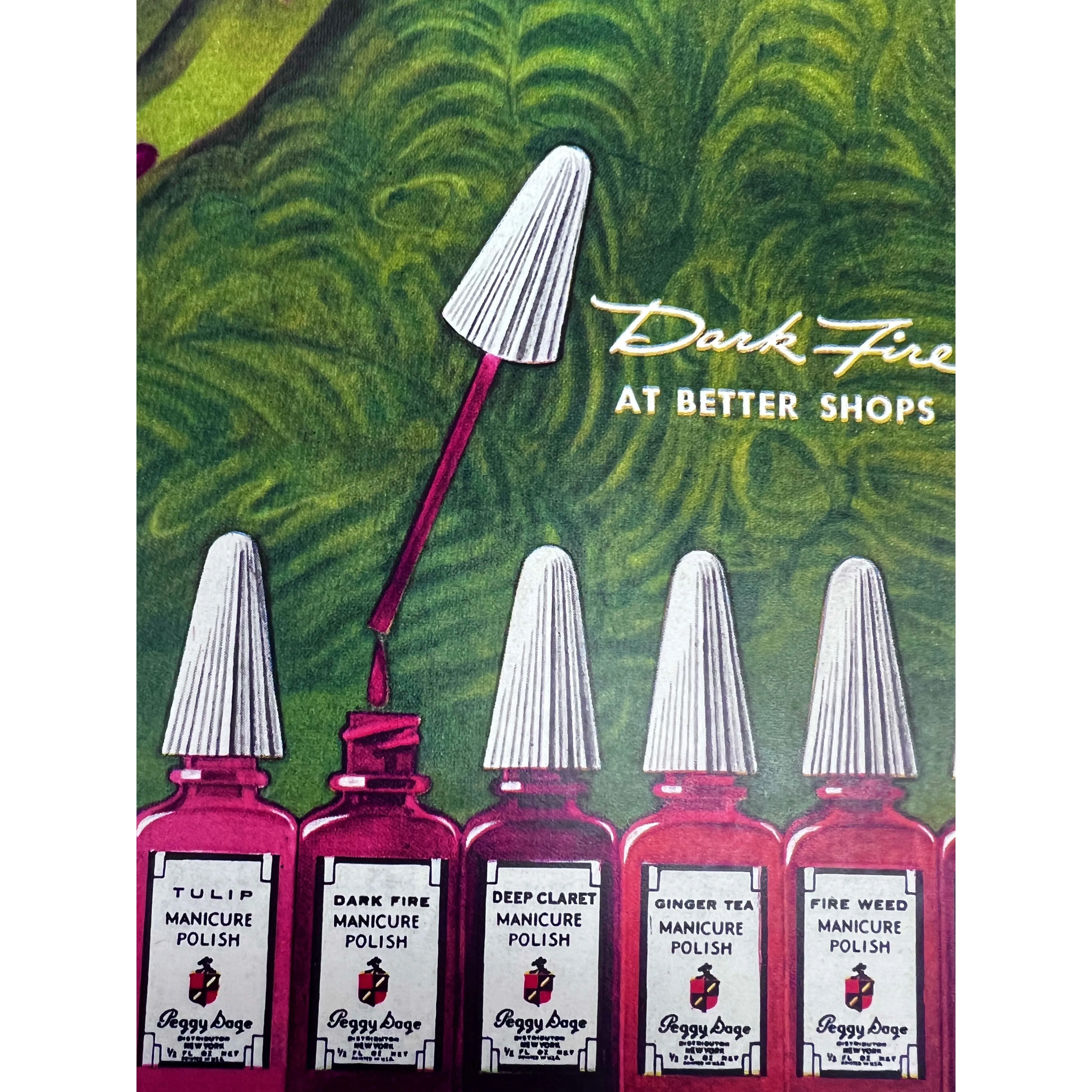 Vintage Nail Polish Peggy Sage Ad Copy Of Orig.1930S