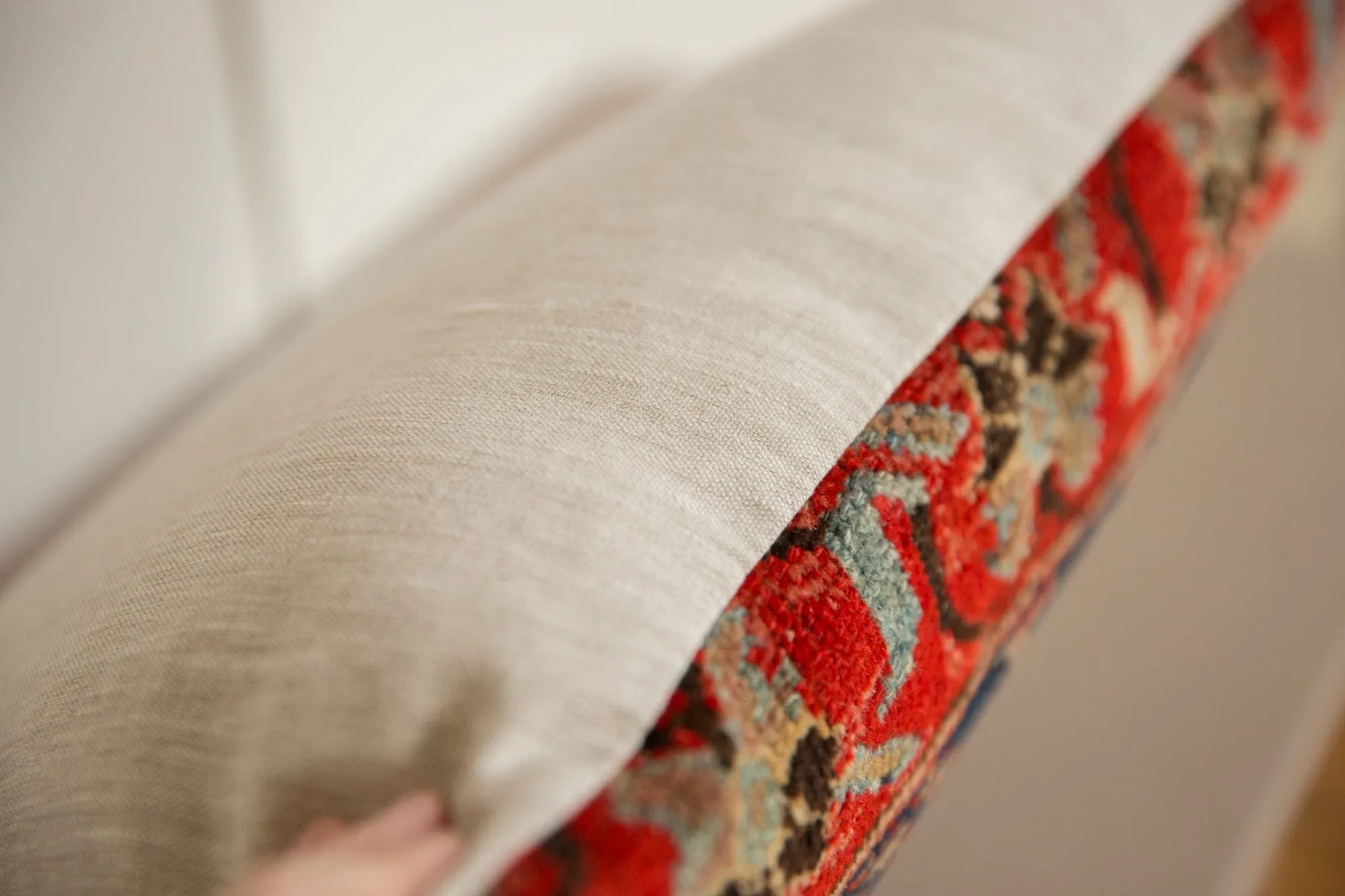 Vintage Rug Fragment Throw Pillow