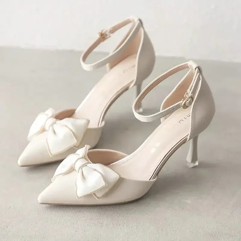 VougeVamp Elegant Pointed Toe Butterfly Stiletto Heels – Bridal & Wedding Party Shoes