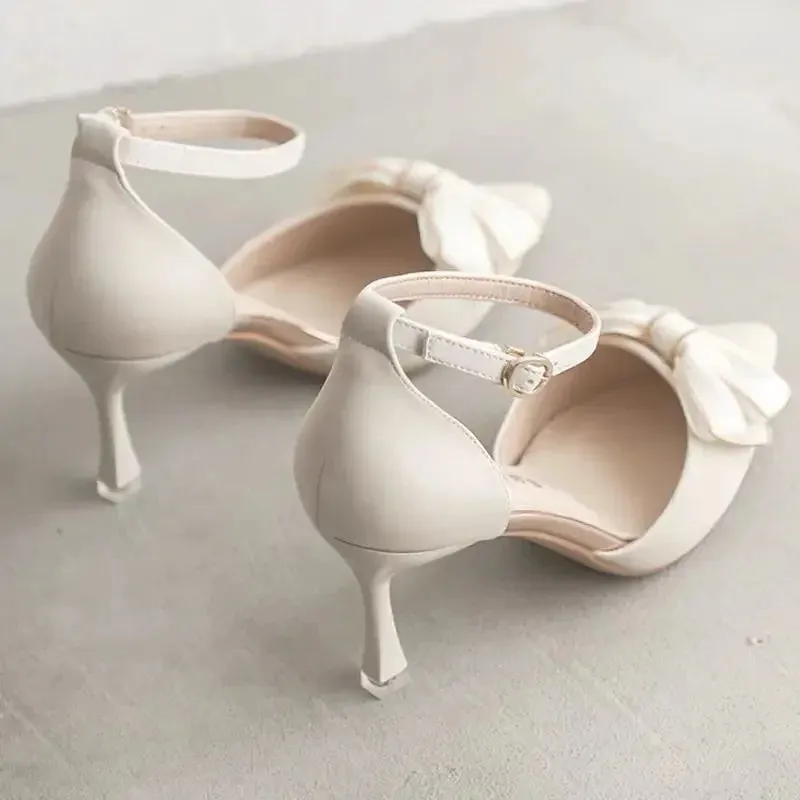 VougeVamp Elegant Pointed Toe Butterfly Stiletto Heels – Bridal & Wedding Party Shoes