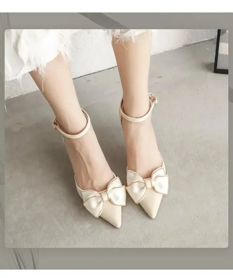 VougeVamp Elegant Pointed Toe Butterfly Stiletto Heels – Bridal & Wedding Party Shoes