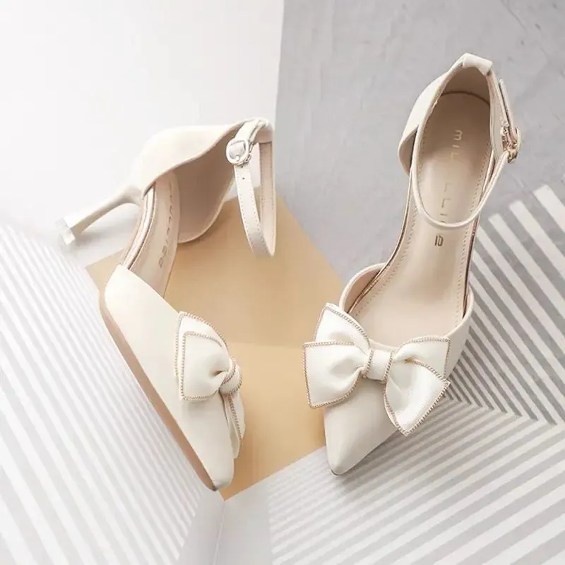 VougeVamp Elegant Pointed Toe Butterfly Stiletto Heels – Bridal & Wedding Party Shoes