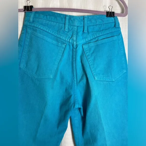 Vtg Ivy Brown Turquoise High Rise Denim Size 8