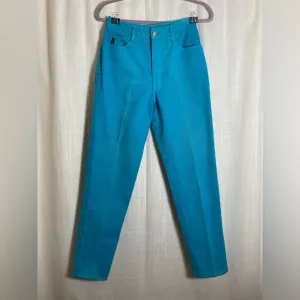 Vtg Ivy Brown Turquoise High Rise Denim Size 8