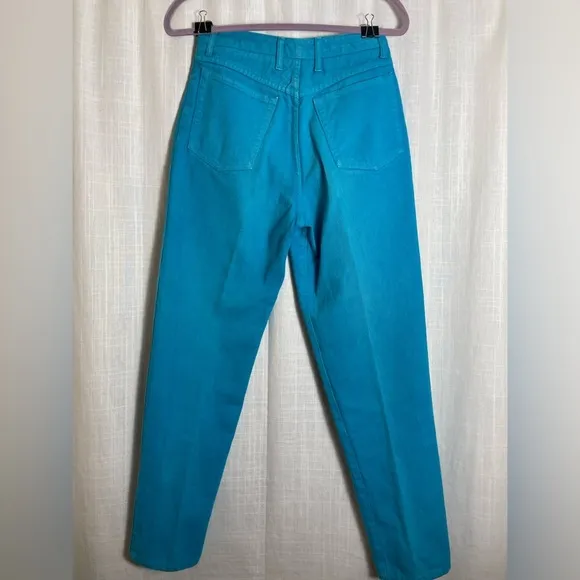 Vtg Ivy Brown Turquoise High Rise Denim Size 8