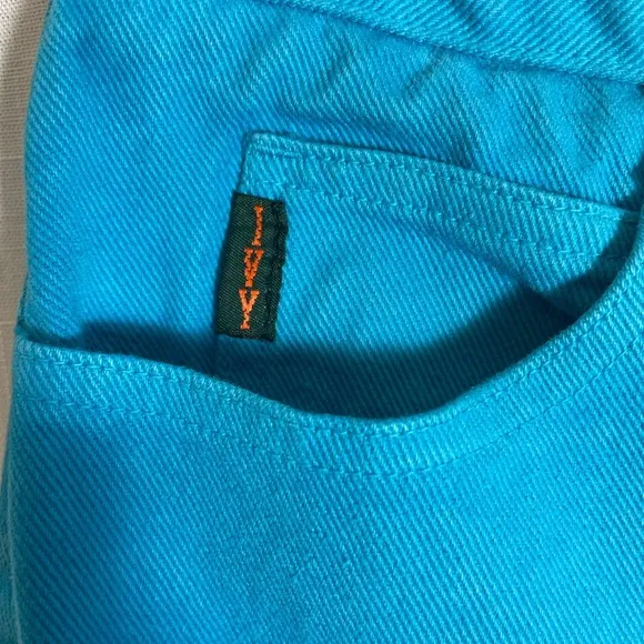 Vtg Ivy Brown Turquoise High Rise Denim Size 8