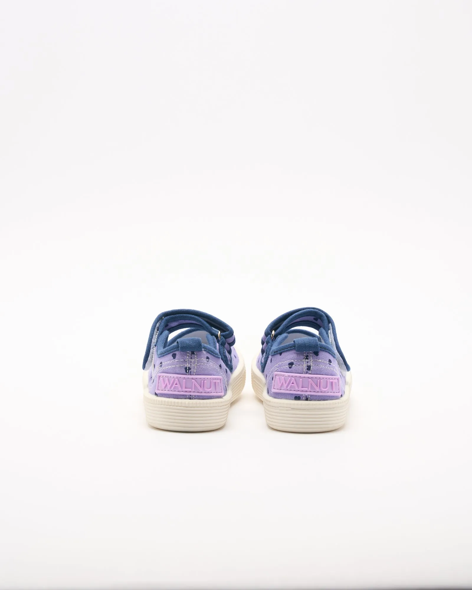 WALNUT MARY JANE CANVAS - LILAC HEARTS