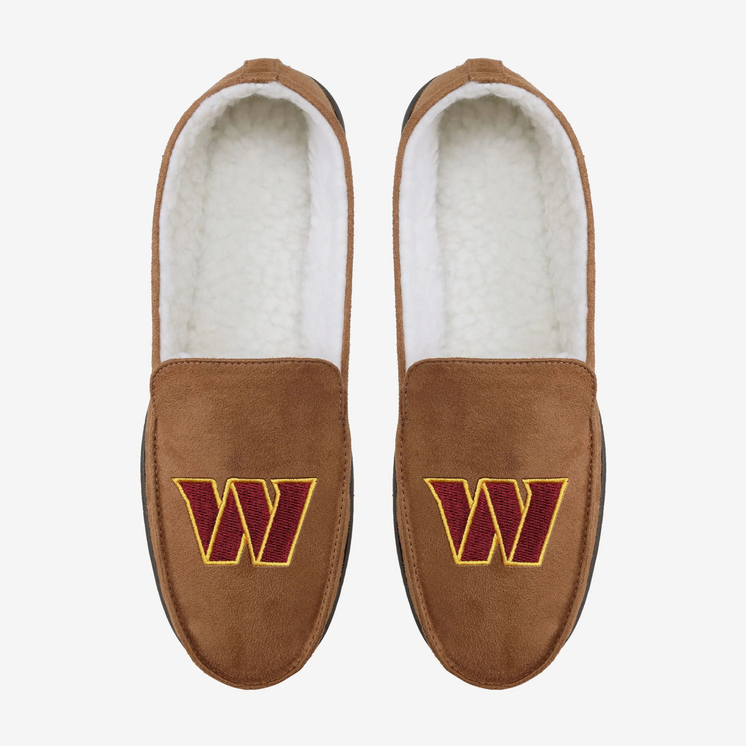 Washington Commanders Beige Moccasin Slipper