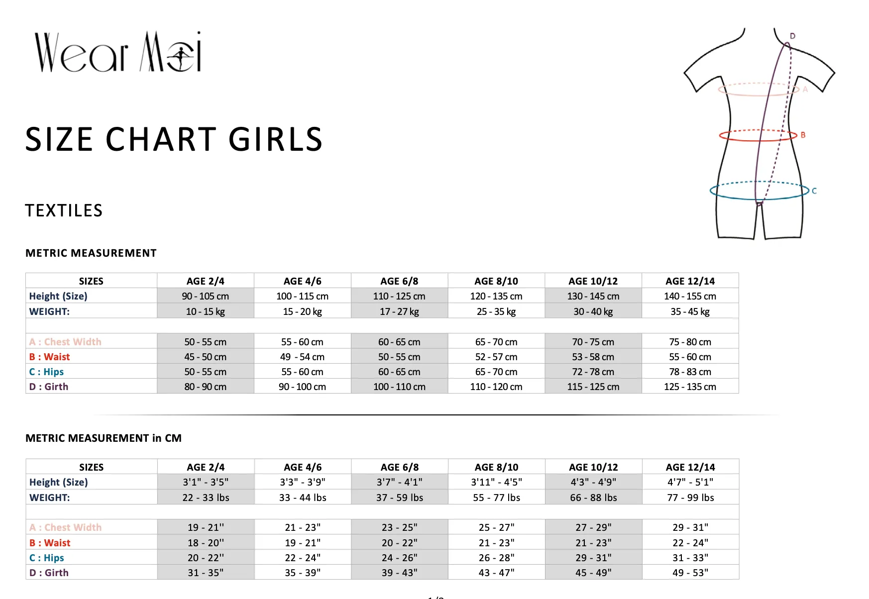 Wear Moi Abbie Camisole Leotard Kids -Pale Pink