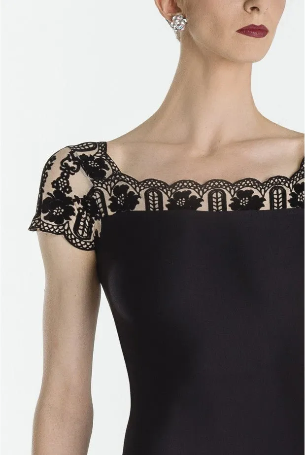 Wear Moi Emma - Black leotard with Cap Sleeves