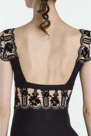 Wear Moi Emma - Black leotard with Cap Sleeves