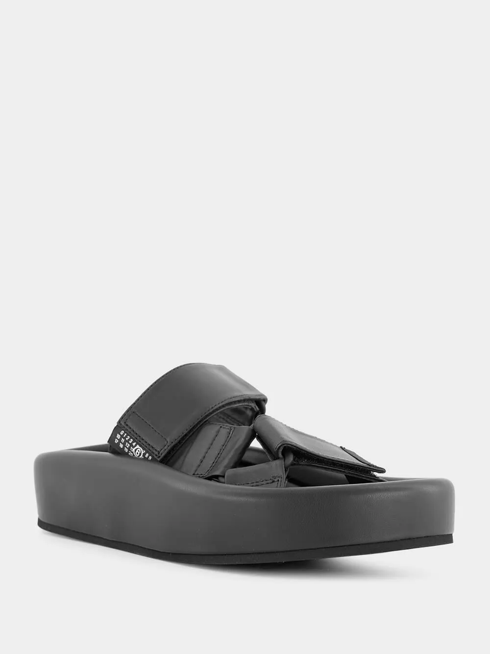 Webbing Slip-on Platform Sandals