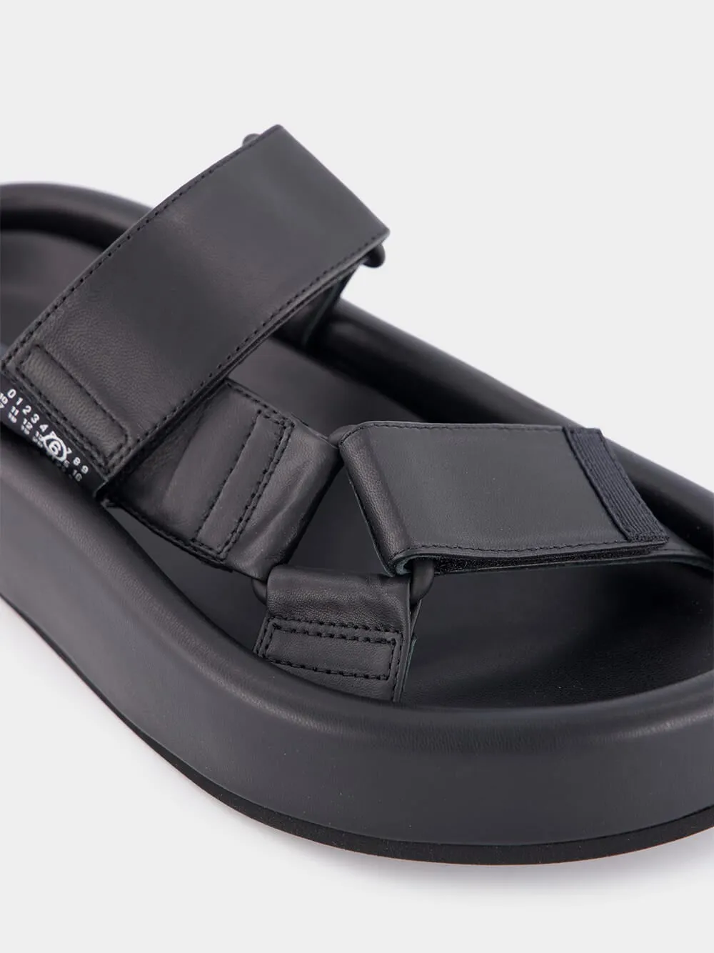 Webbing Slip-on Platform Sandals