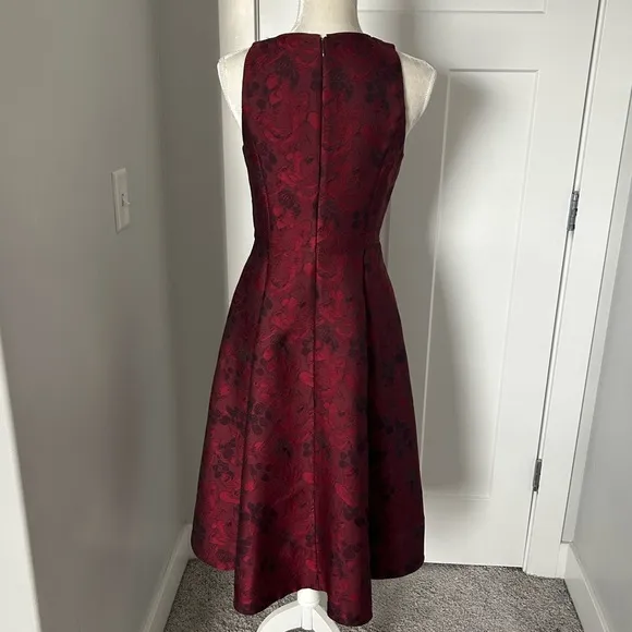 White House Black Market Jacquard High Low Dress