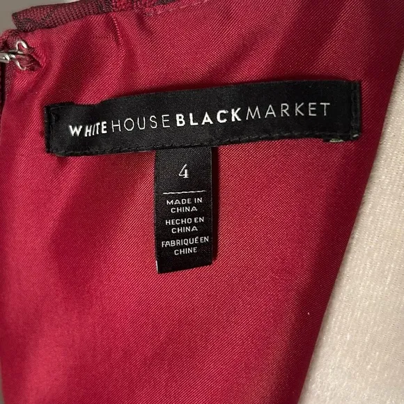 White House Black Market Jacquard High Low Dress