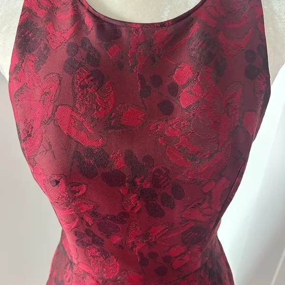 White House Black Market Jacquard High Low Dress
