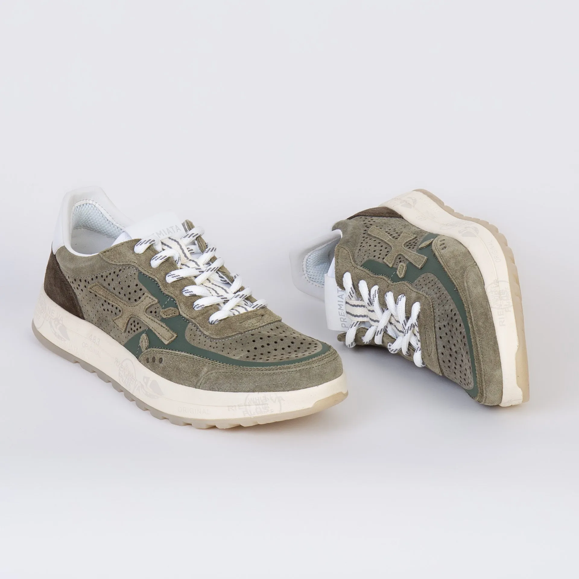 WHITE PREMIATA SNEAKERS NOUS 7221