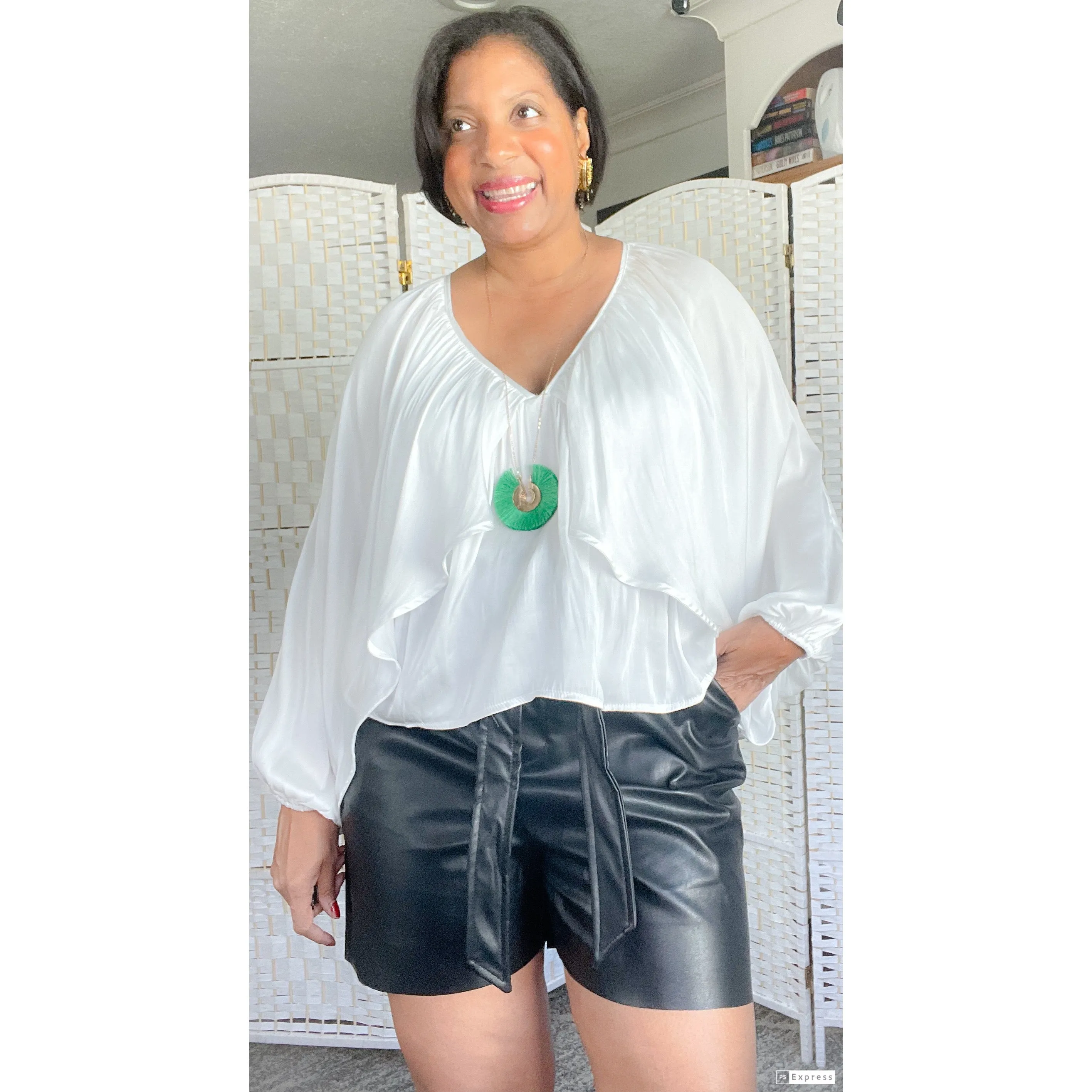 White Twirl Top