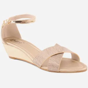 Women "DEBRA" Glossy Crossover Straps Sandals