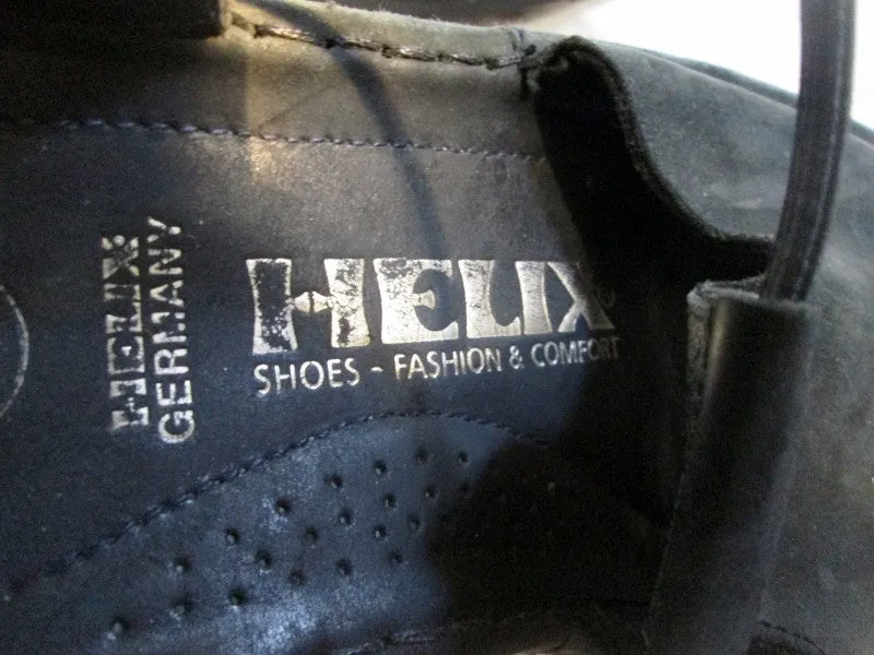 Womens HELIX GERMANY Magic Point Leather Shoes Open Toe Sandals 36 BLACK Hippie