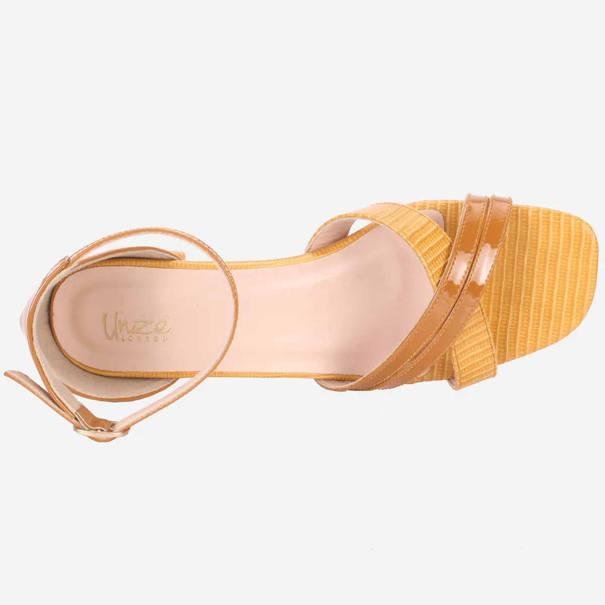 Womens "ESTEIA" Block Heeled Summer Sandals
