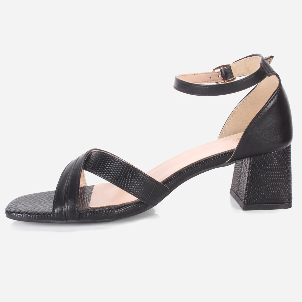 Womens "ESTEIA" Block Heeled Summer Sandals