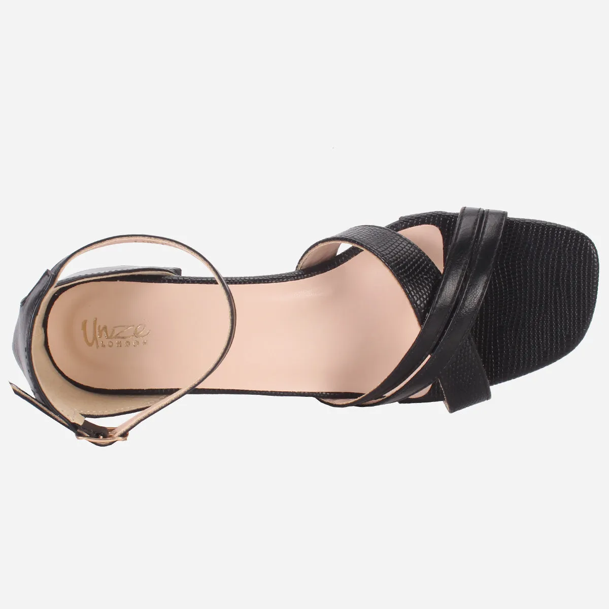 Womens "ESTEIA" Block Heeled Summer Sandals