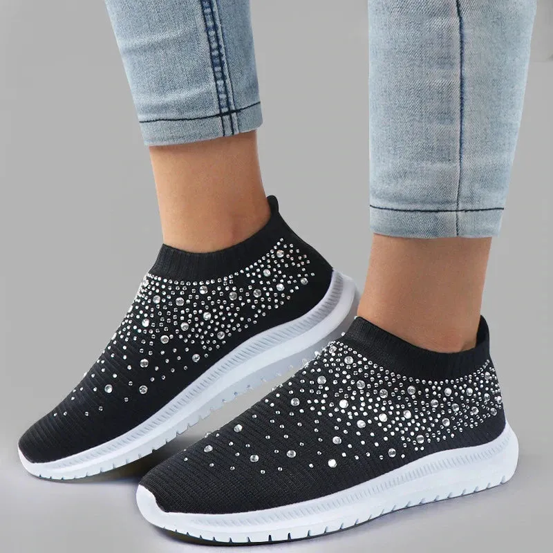 Womens Sneakers Breathable Mesh summer Slip On Flat Shoes For Women