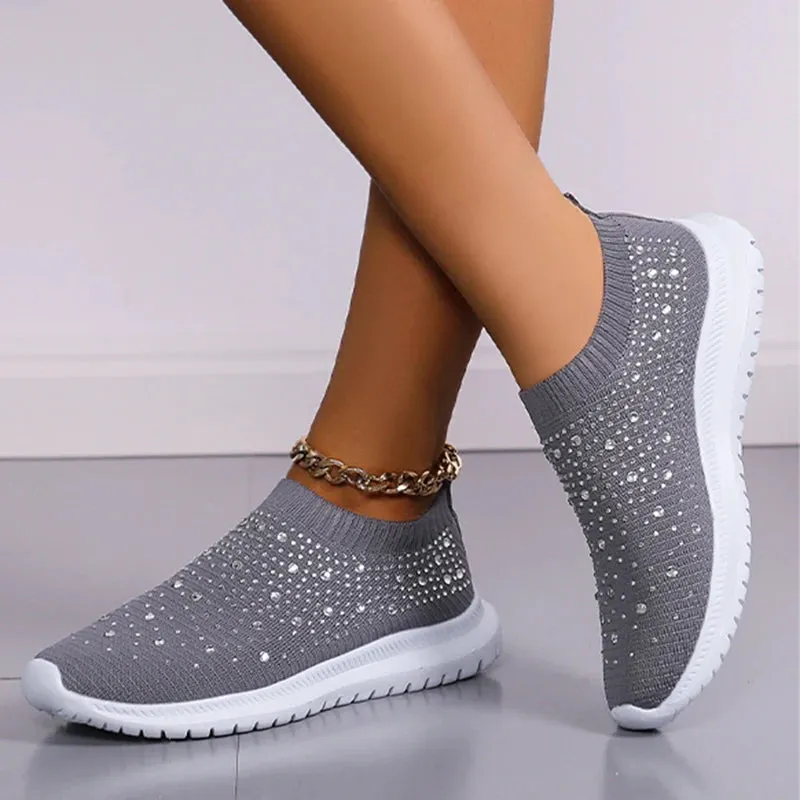 Womens Sneakers Breathable Mesh summer Slip On Flat Shoes For Women