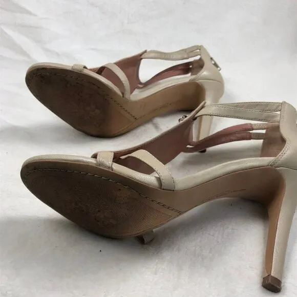 Women's VINCE CAMUTO Elegant Sandal Heel Zip Cream 7.5 M