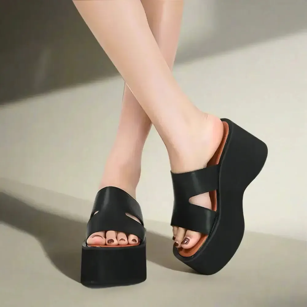 Y2K Super High Wedge Sandals with 5-7cm Platform Height